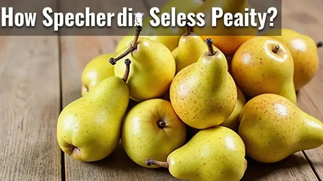 The Nutritional Benefits of Pears