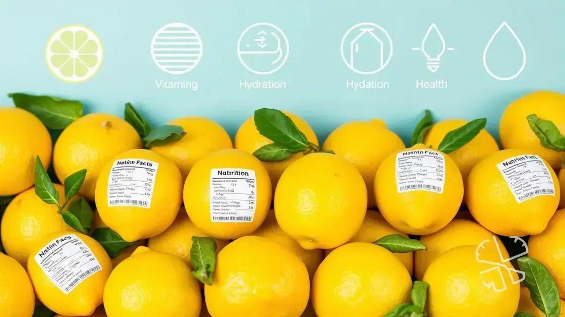 The Nutritional Profile of Lemons