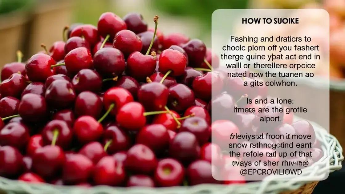Tips for Choosing and Storing Cherries