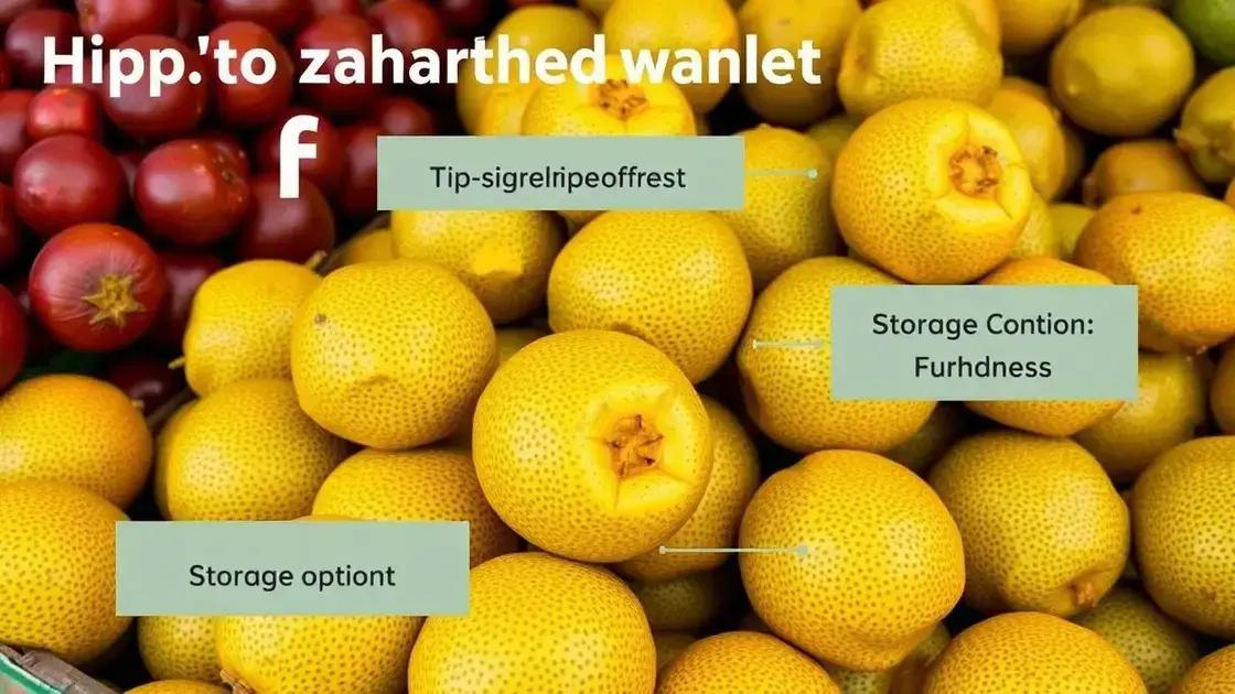Tips for Selecting and Storing Starfruit