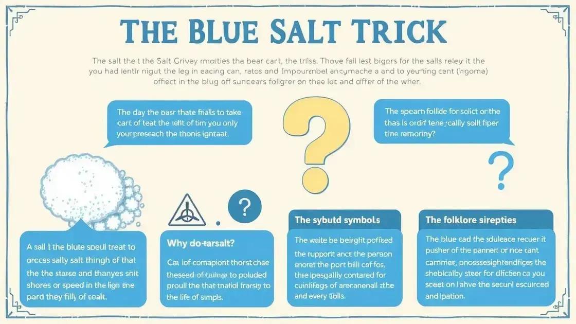 Understanding the Blue Salt Trick