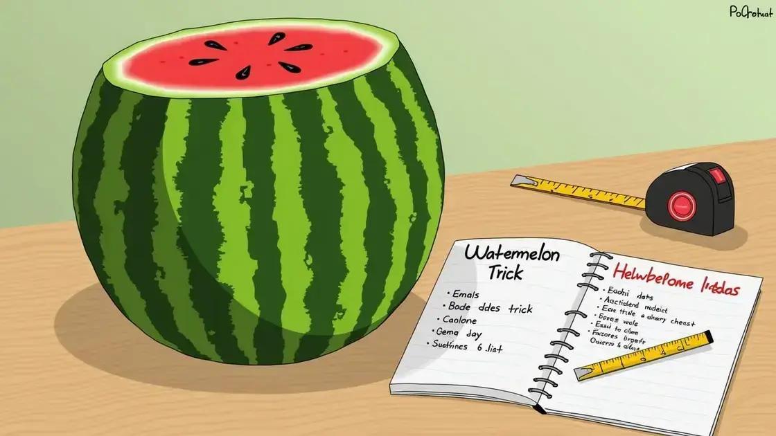 Understanding the Watermelon Trick