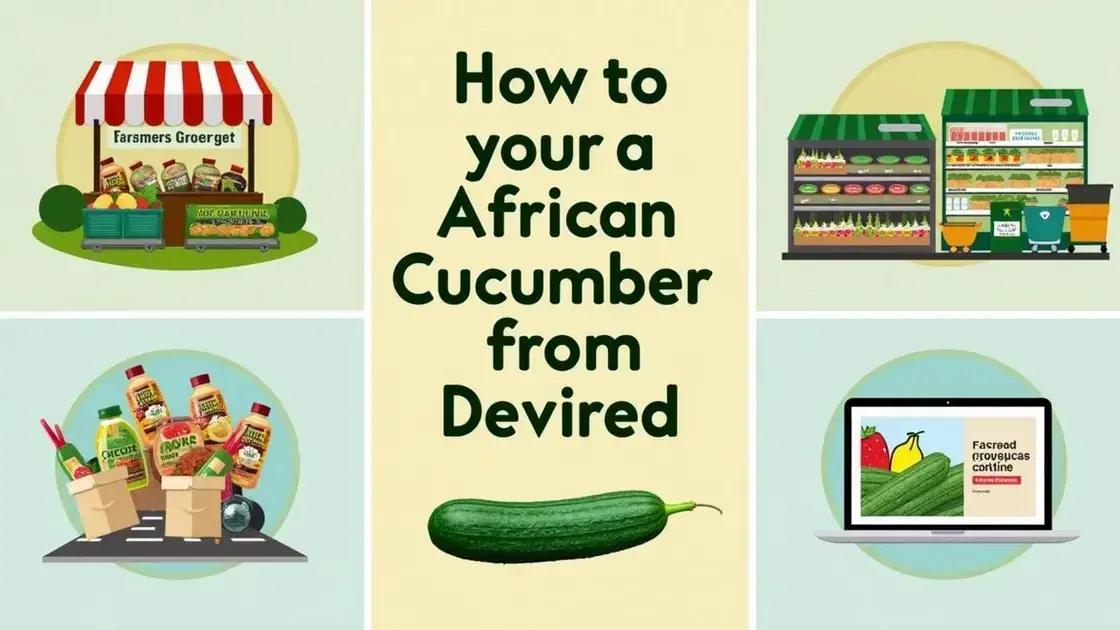 Where to Buy African Cucumbers