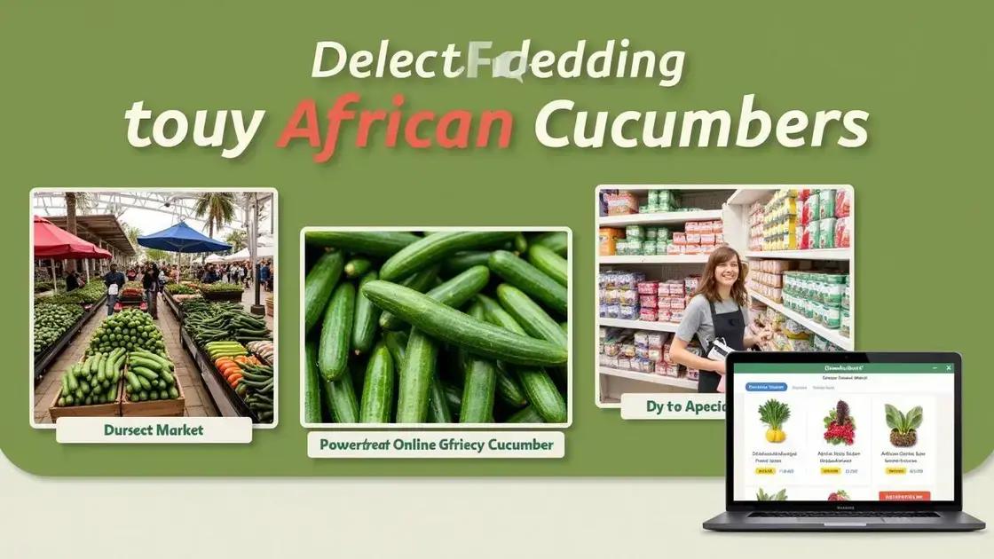 Where to Buy Trusted African Cucumber