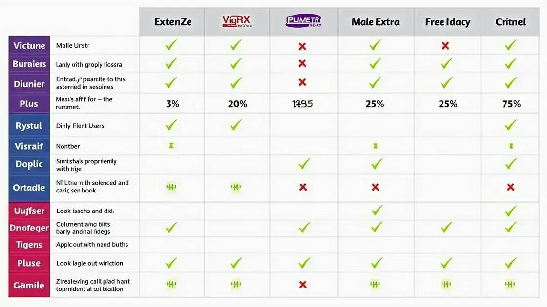Comparing ExtenZe with Other Products