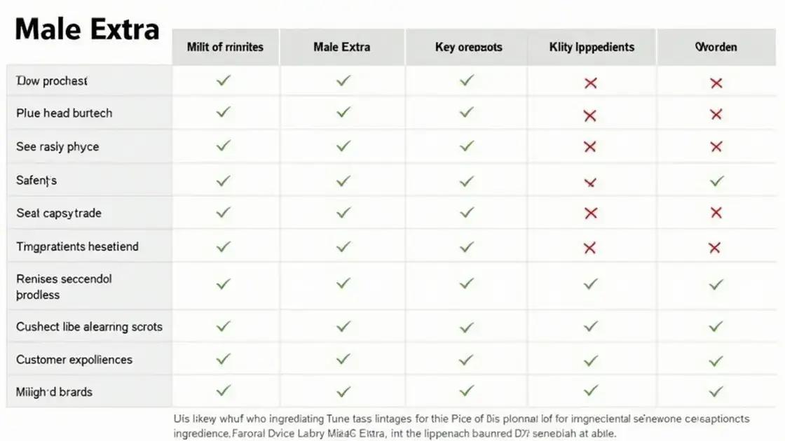 Comparing Male Extra to Other Supplements