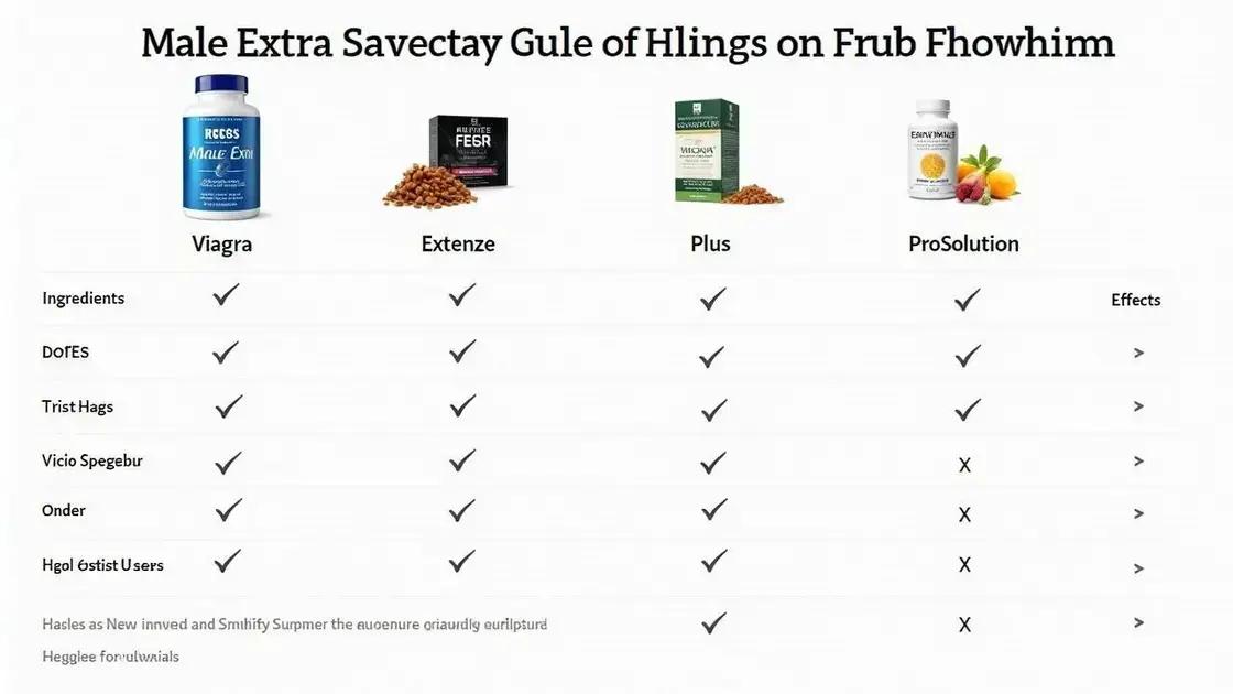 Comparing Male Extra with Other Products