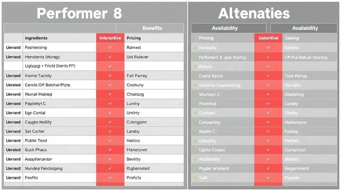 Comparing Performer 8 with Alternatives