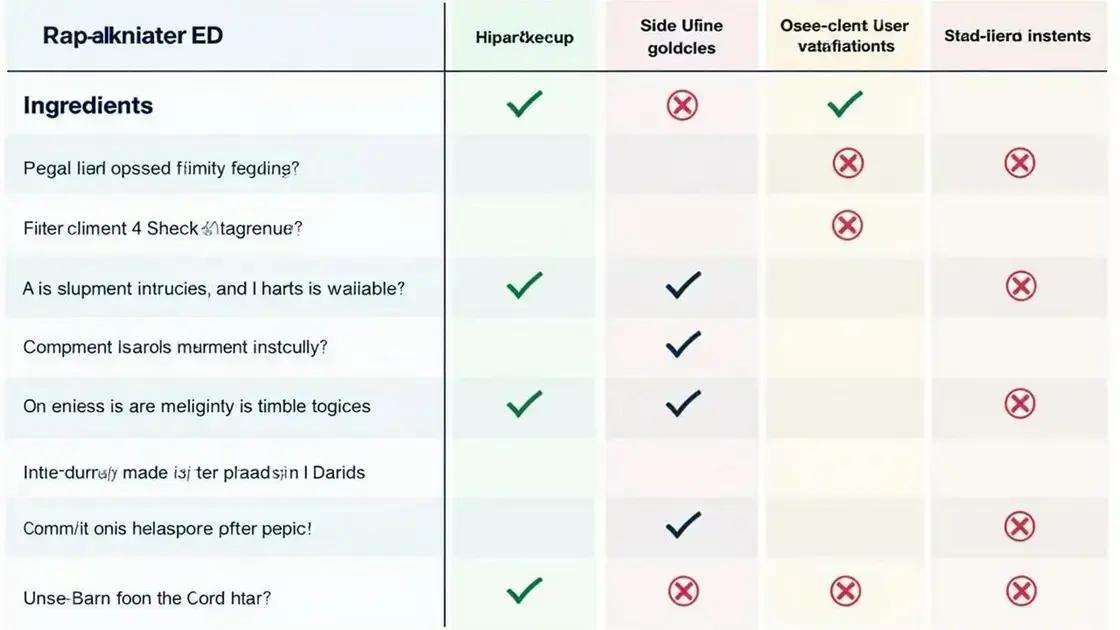 Comparing Performer 8 with Other ED Supplements