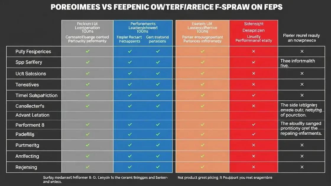 Comparing Performer 8 with Other Products