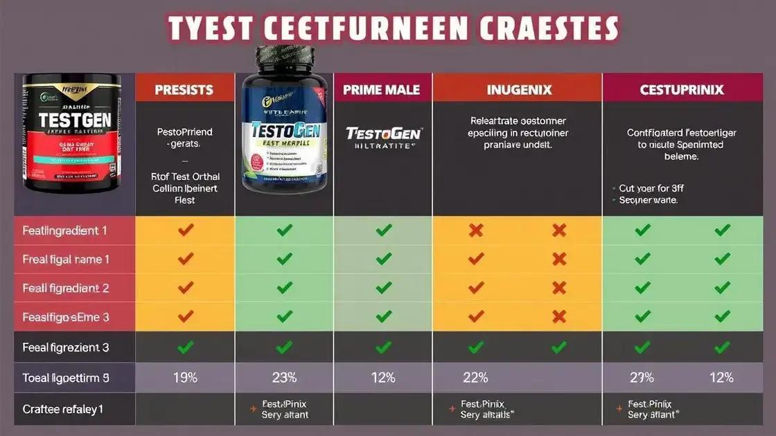 Comparing TestoPrime with Other Supplements