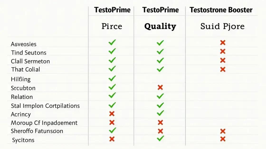 Comparison with Other Testosterone Boosters