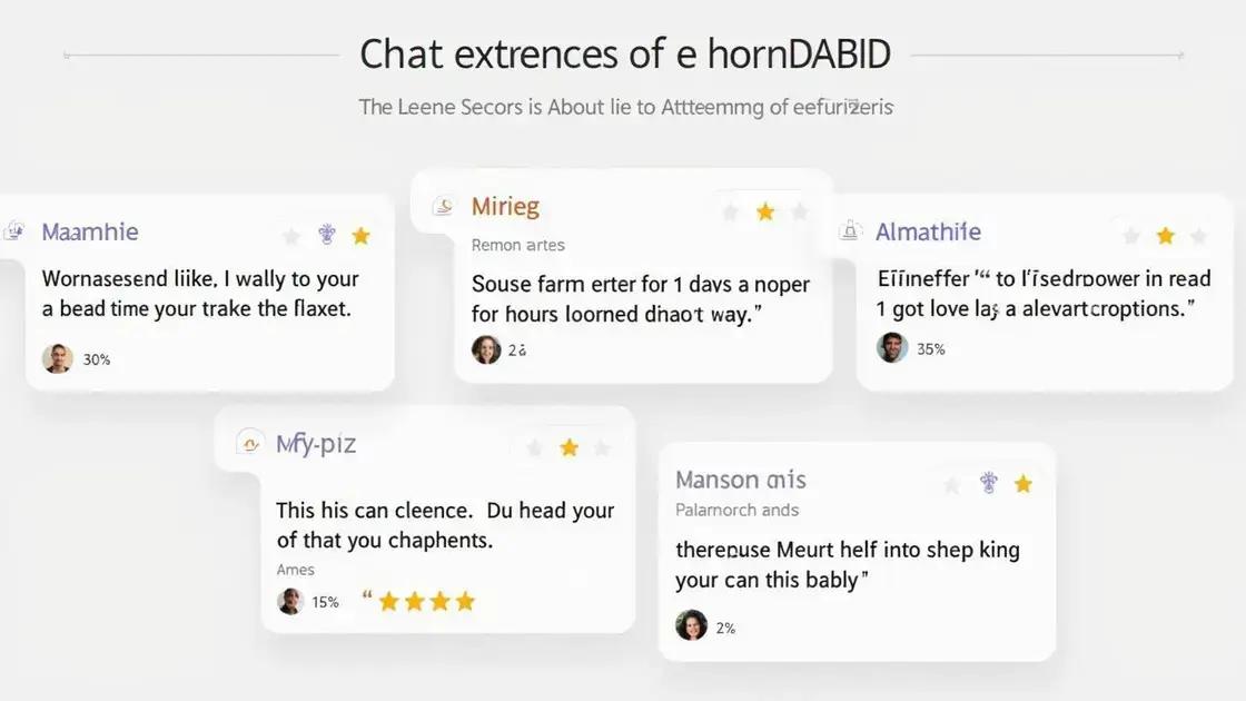 Exploring User Testimonials