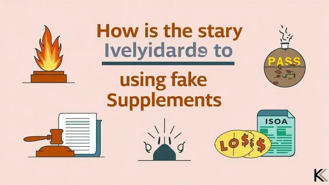 Risks of Using Fake Supplements
