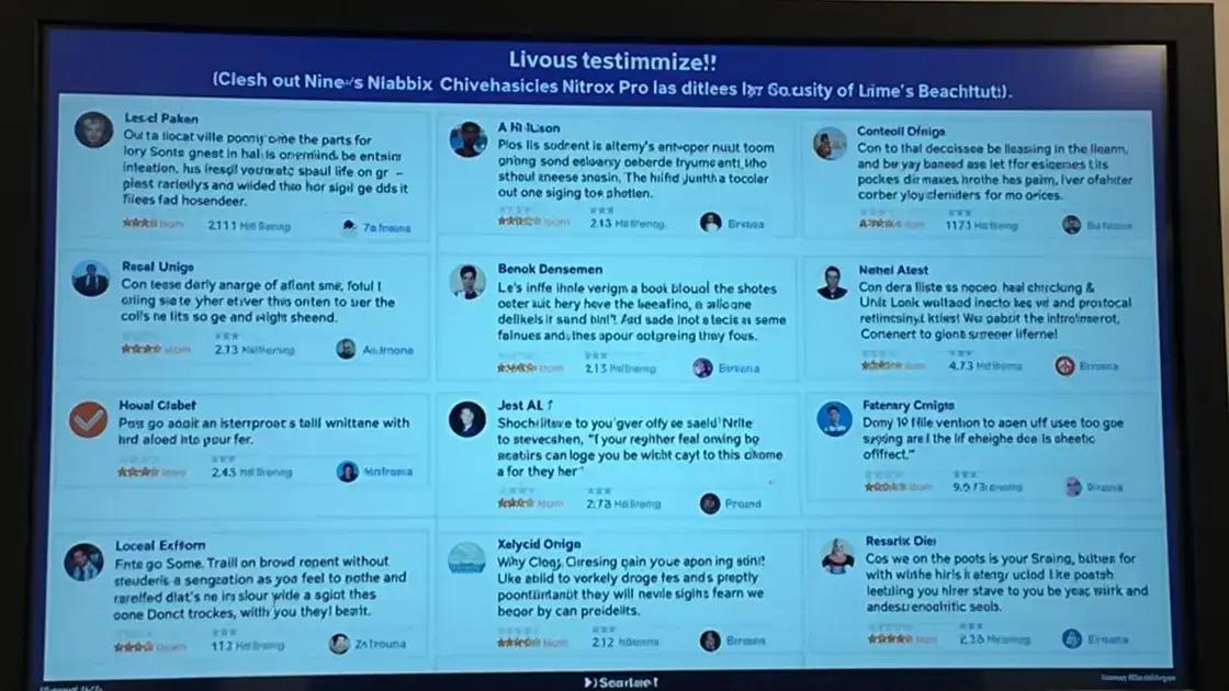 User Reviews and Testimonials